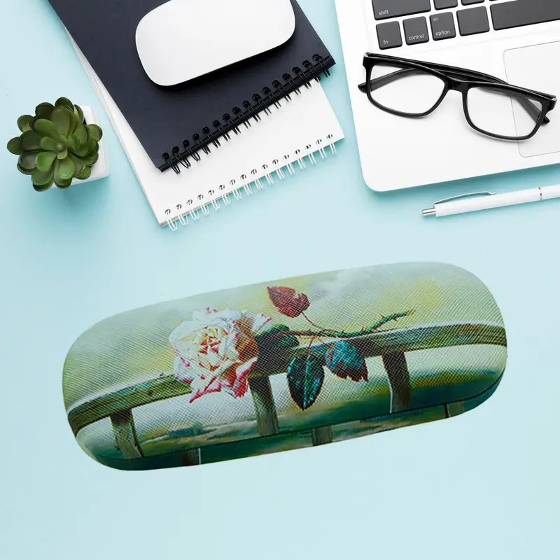 Floral-Print Eyeglass Case – Stylish Glasses Storage Box (1 Piece, Random Color) 1