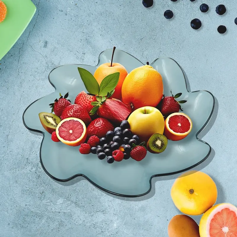 Floral-Themed Plastic Kids’ Dinner Plate – Party & Everyday Use 1