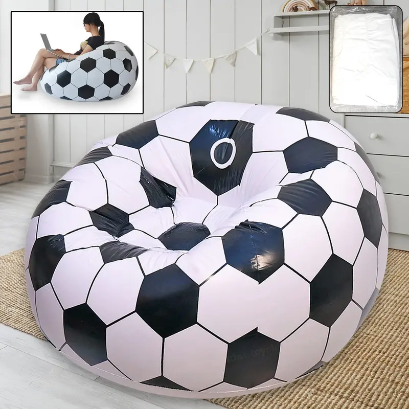 Foldable Ball-Shaped Floor Chair – Cartoon-Style Lounge Seat For Kids & Adults (110×80 Cm) 1