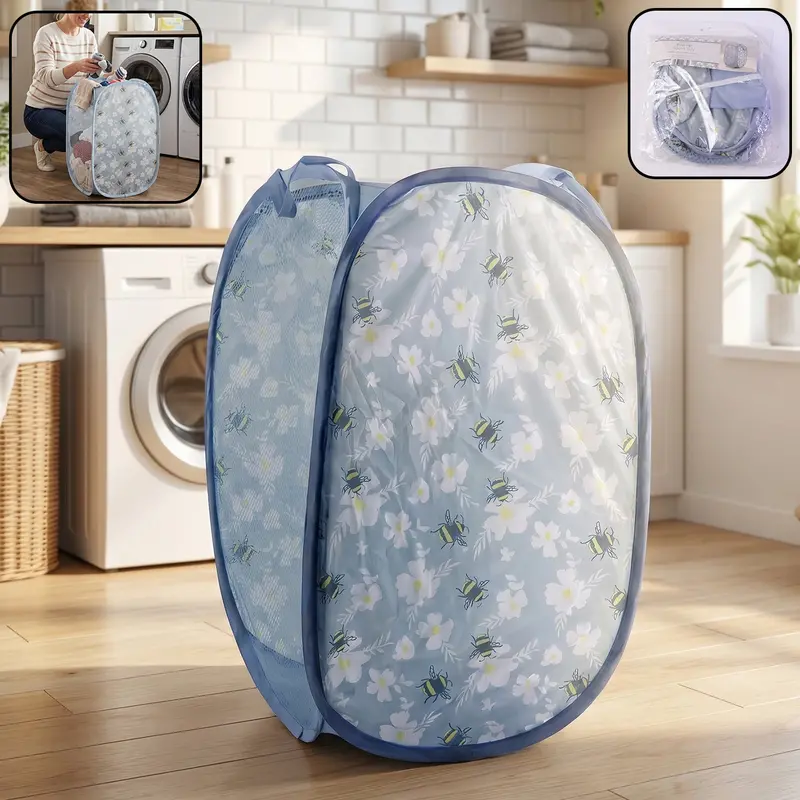 Foldable Mesh Laundry Hamper – Tall 36X36X56 Cm Storage Bin 1