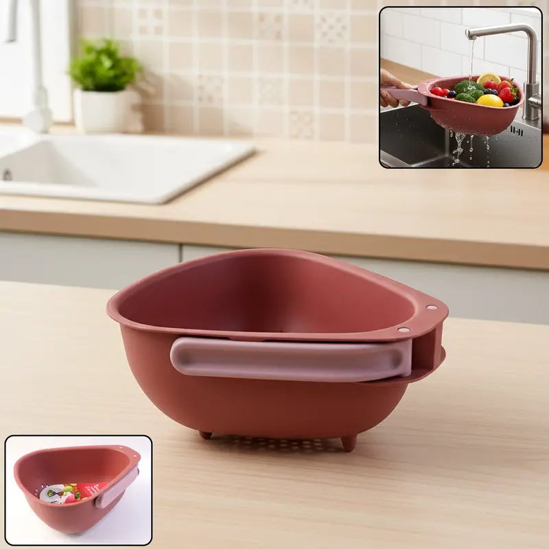 Foldable Supermom Kitchen Colander – Compact Drain Base Design For Easy Storage 1