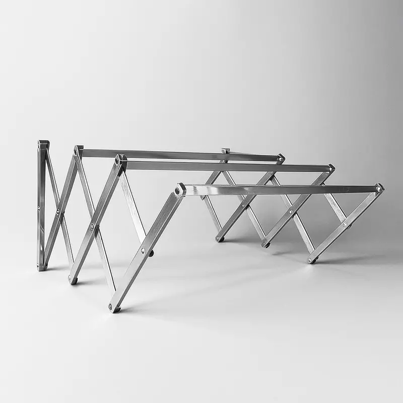 Foldable Wall-Mounted Clothes Drying Rack – Stainless Steel Frame 1