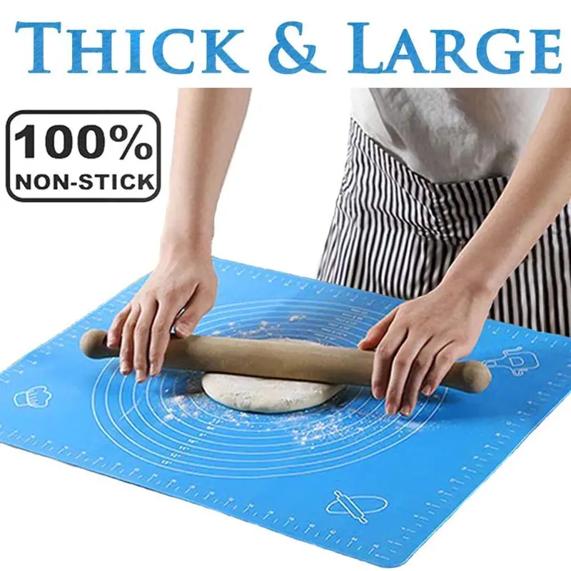 Food-Grade Silicone Rolling Mat – Baking, Fondant & Chapati Prep Sheet 1