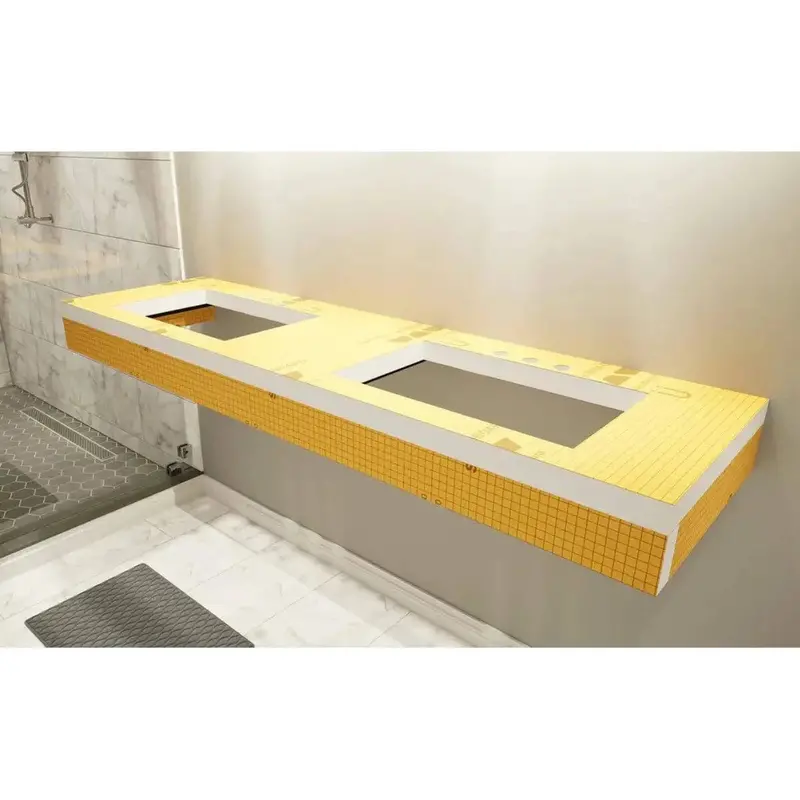 Free-Floating Vanity Kit With Schluter Kerdi Waterproofing 1