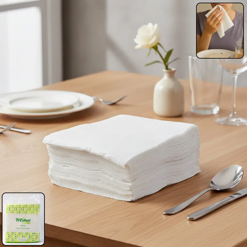 Freshee Luxe Disposable Napkins — 50-Piece Pack (23 × 25 Cm) 1