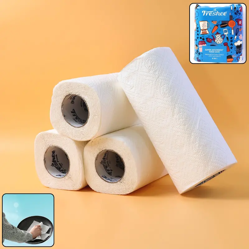 Freshee Multi-Function Kitchen Towel — 4 Rolls × 60 Sheets (240 Total) 1