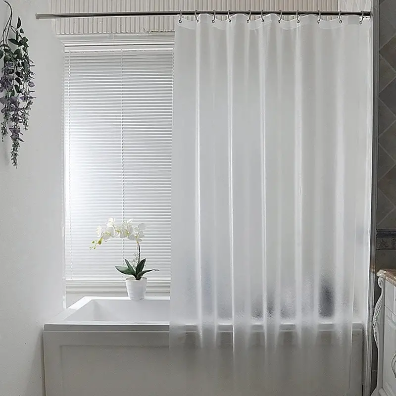 Frosted Waterproof Shower Curtain – Anti-Mildew Standard 51X79 Inch Design 1