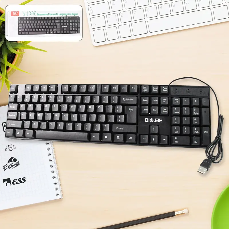 Full-Size Wired Usb Keyboard – 104-Key Layout For Windows & Mac 1