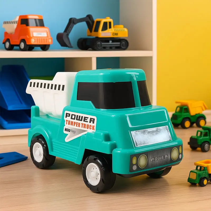 Funwoods Friction-Powered Dumper Truck – Heavy-Duty Kids’ Construction Toy 1