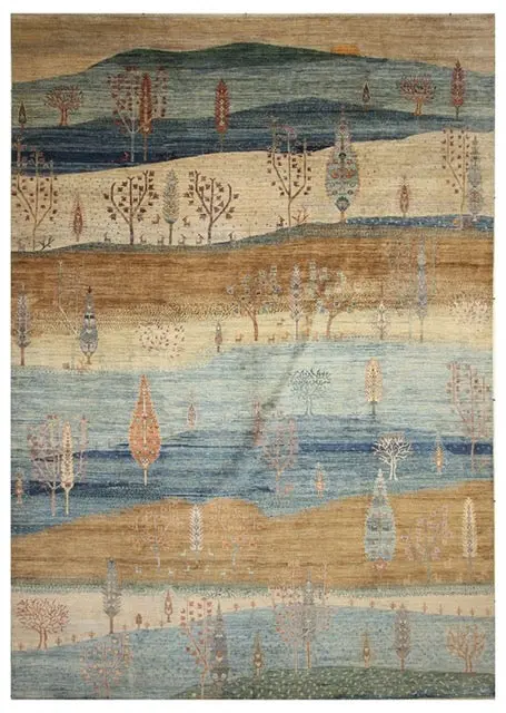 Gabbeh-Style Large Area Rug (Ar88630), 9'5" X 13'6" 1