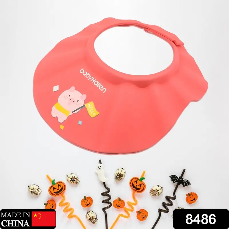 Gentle Adjustable Baby Shower Cap – Tear-Free Eye & Ear Protection 1