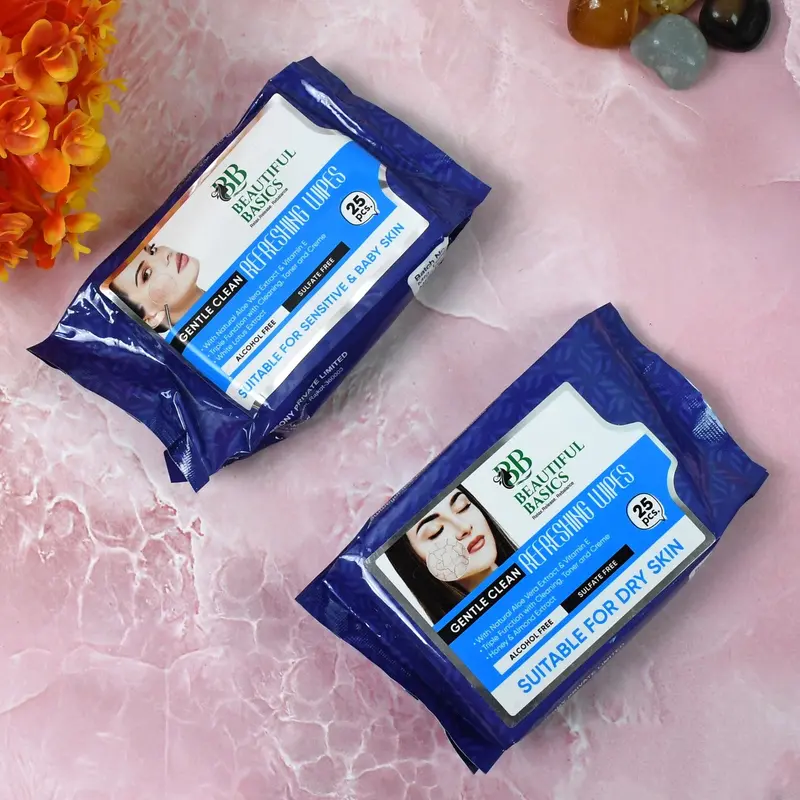 Gentle Facial Wipes For Dry & Sensitive Skin – 100 Count (2×50) 1
