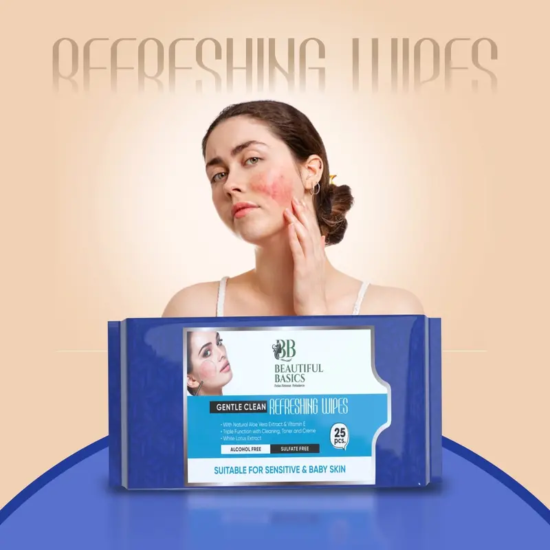 Gentle Refreshing Facial Wipes – Alcohol-Free Cleansing Cloths 1