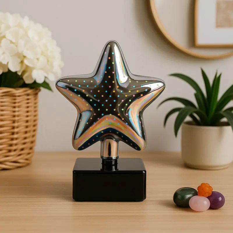 Geometric Star 3D Led Night Lamp – Ambient Bedroom Accent Light (1 Piece) 1