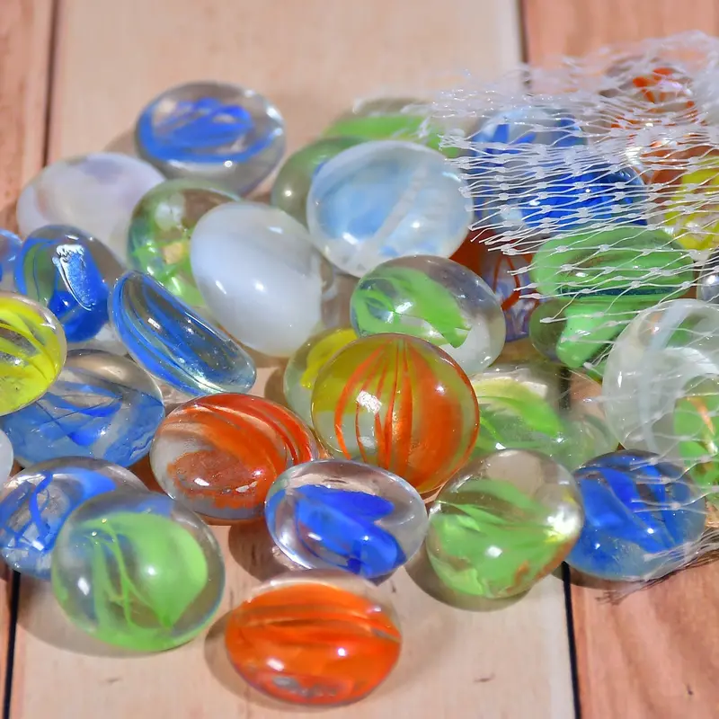 Glass Gemstone Collection – Flat, Reflective Marbles For Creative Home & Event Styling 1