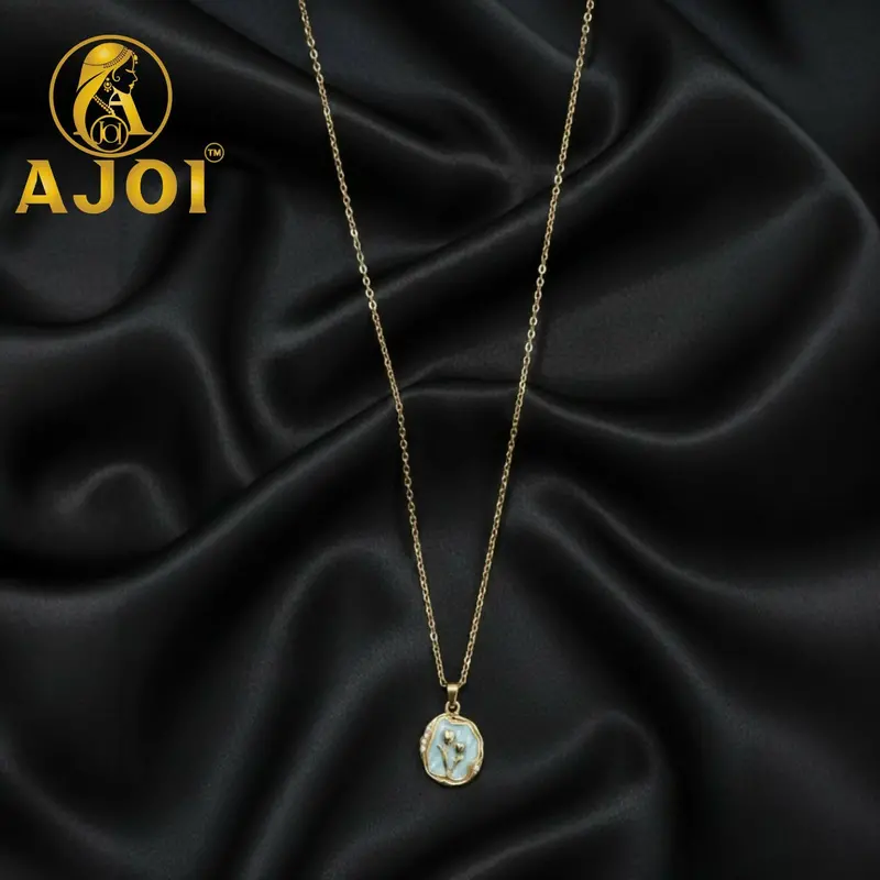 Gold Pendant Necklace – Sleek Contemporary Layering Piece 1