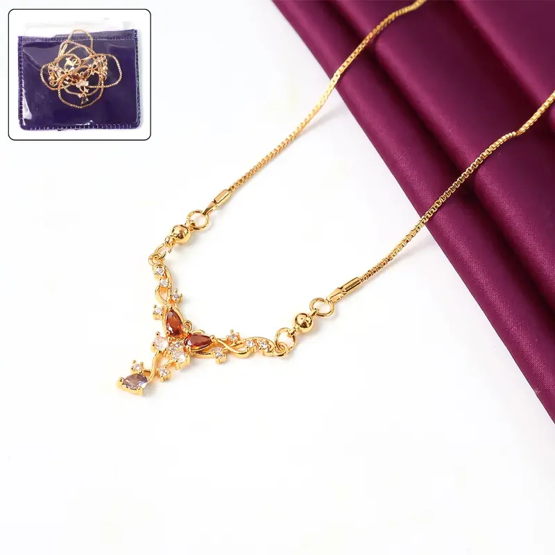 Gold-Plated Butterfly Pendant Necklace – Delicate Women’S Fashion Jewelry 1