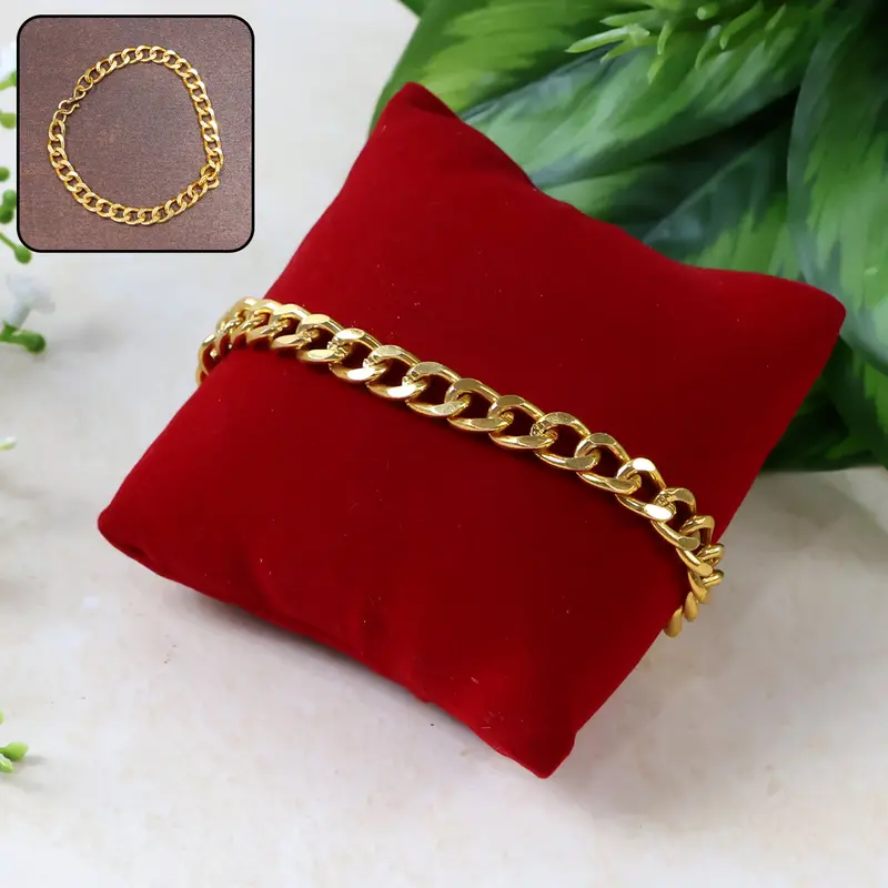 Gold-Plated Unisex Chain Bracelet – Stylish Adjustable Wristwear 1