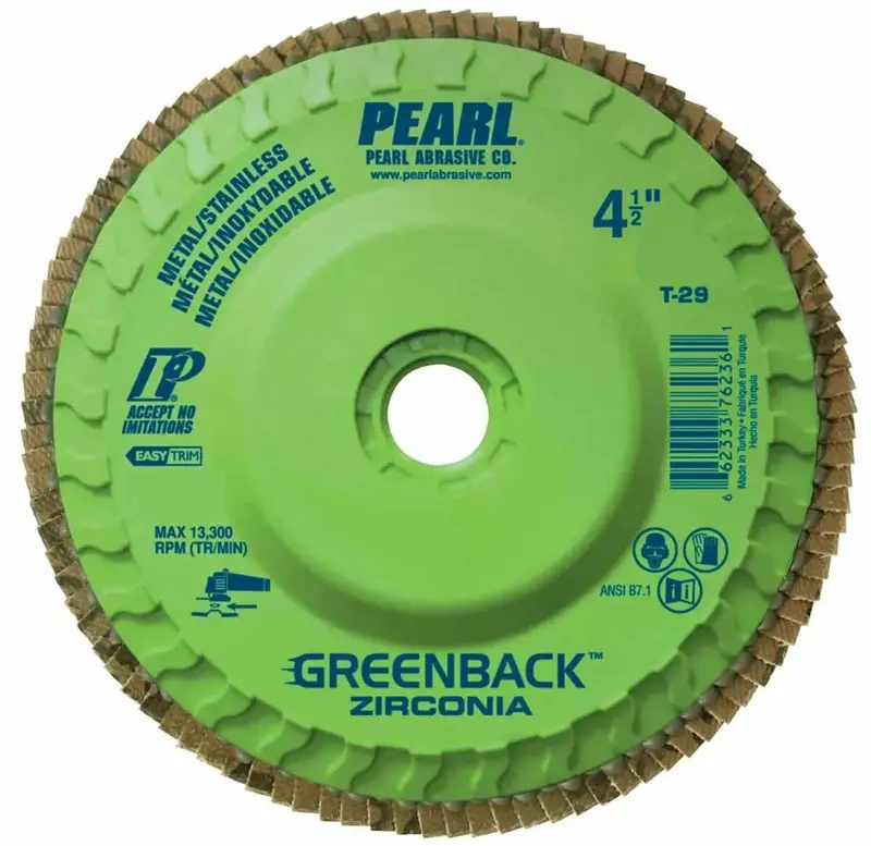 Greenback Trimmable Zirconia Maxidisc Flap Disc — 4.5" X 7/8", Z80 Grit, Type 29 1