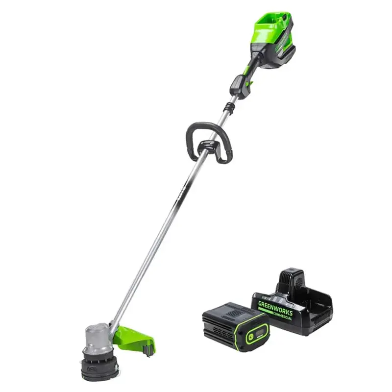 Greenworks 4Ah Cordless String Trimmer With Dual-Port Fast Charger 1