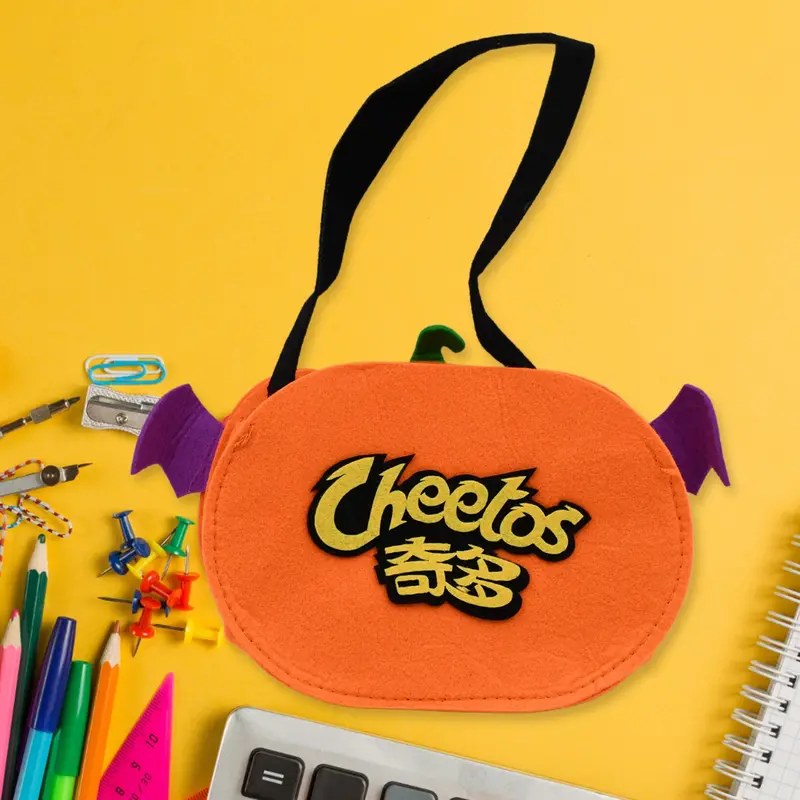 Halloween-Themed Non-Woven Pumpkin Treat Bags For Party Favors 1
