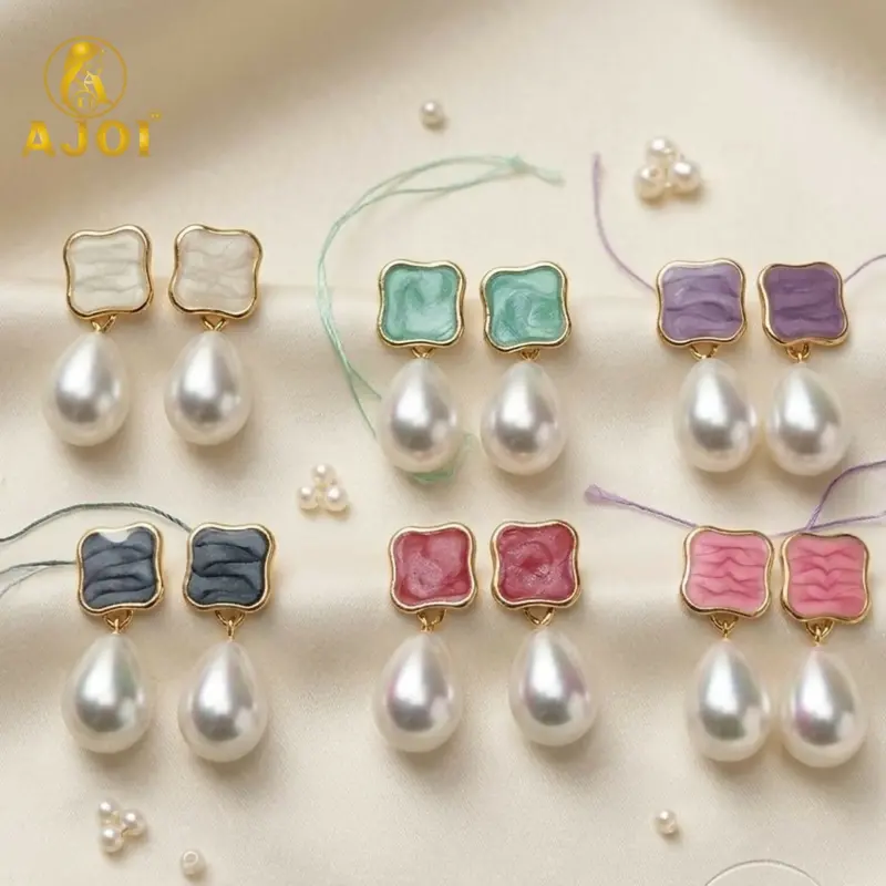 Handcrafted Pearl Tilak Earrings – Traditional Indian Bridal Jewelry Set Of 6 1