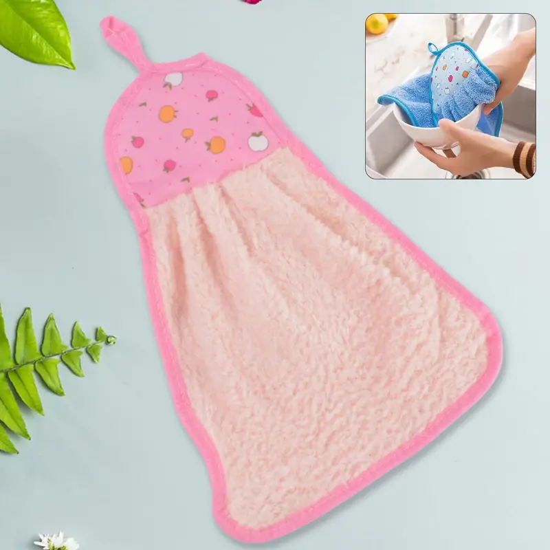 Hanging Microfiber Kitchen Towel – Wash Basin Towel With Reinforced Loop Hanger 1