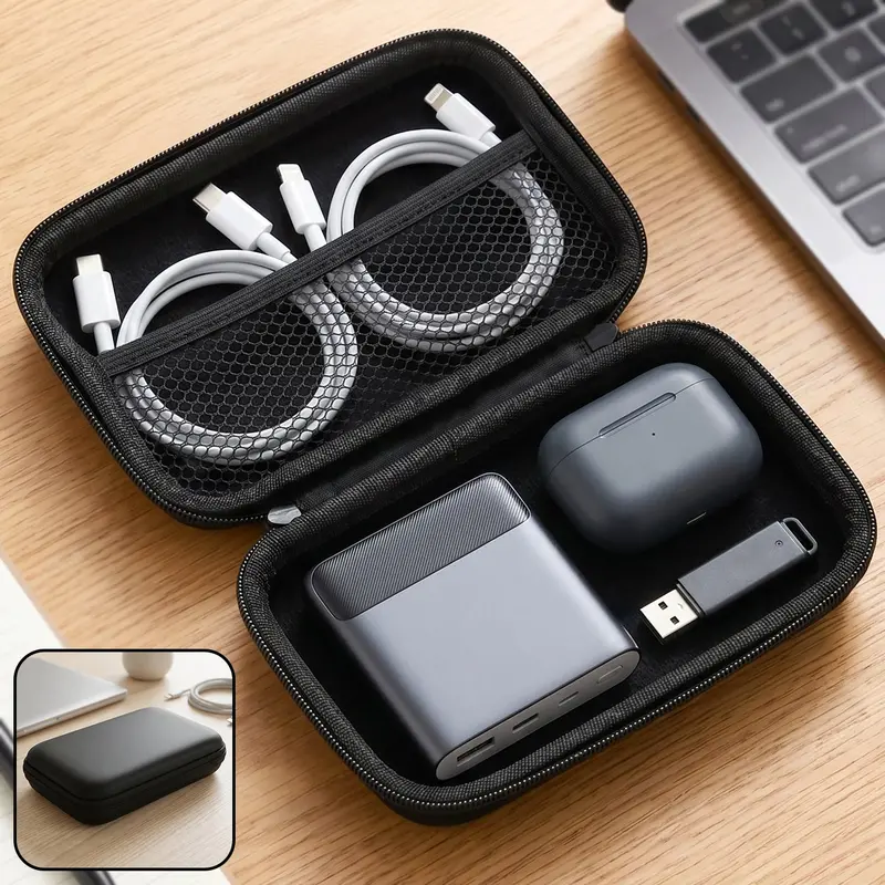 Hard-Shell Travel Zipper Case – Lightweight Protective Organizer (Case Only) 1