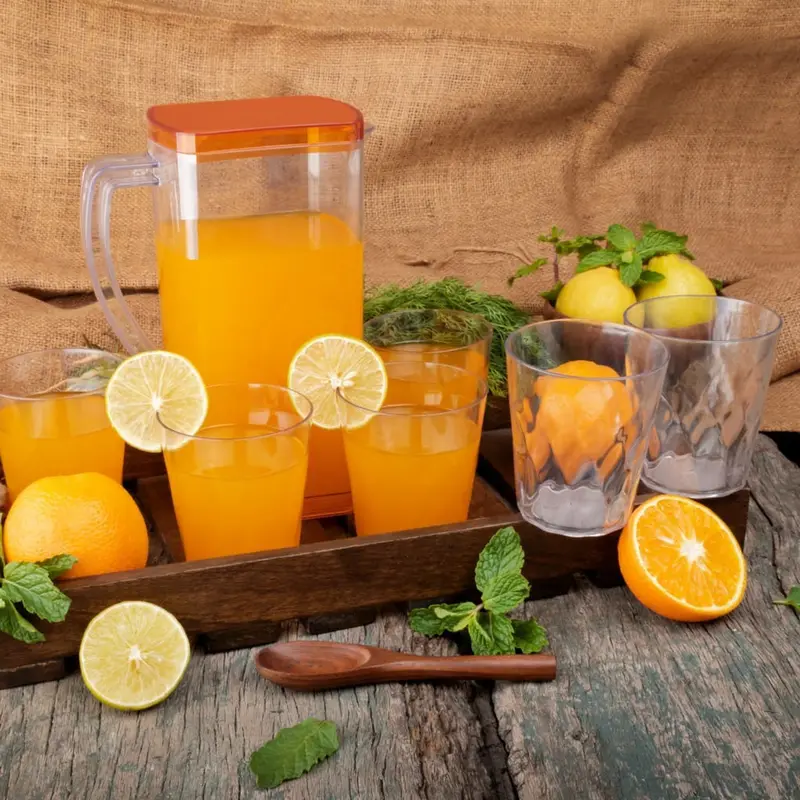 Heat-Resistant Glass Beverage Jug For Juices, Milk, And Hot/Cold Drinks 1