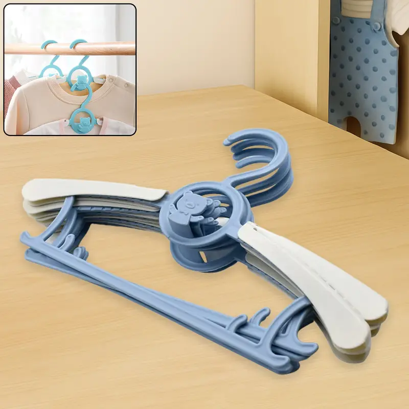 Heavy-Duty Adjustable Plastic Clothing Hangers – Space-Saving 5-Pack 1