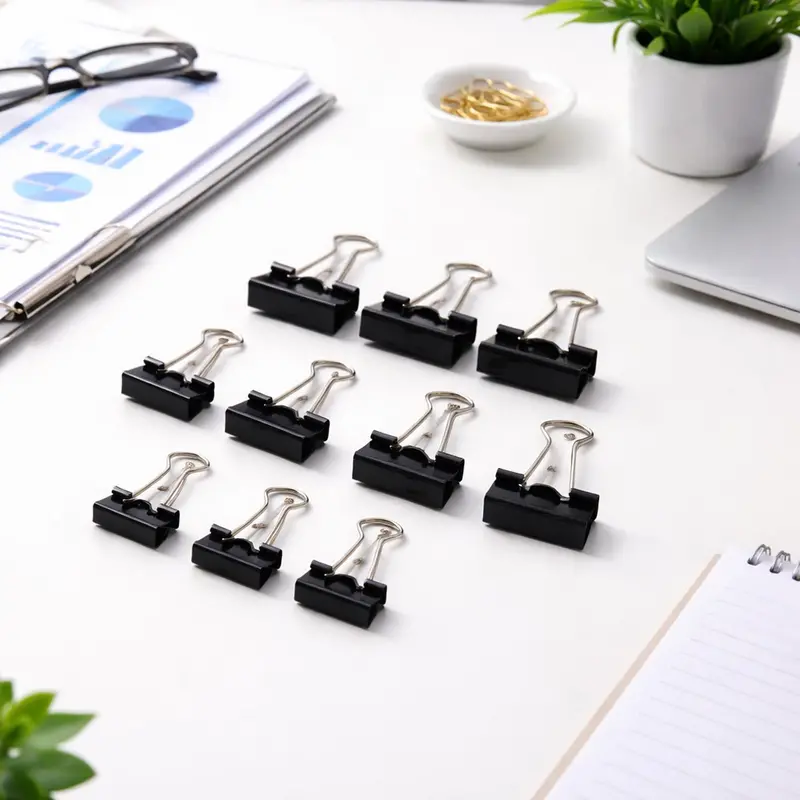 Heavy-Duty Black Binder Clips – Pack Of 10 1