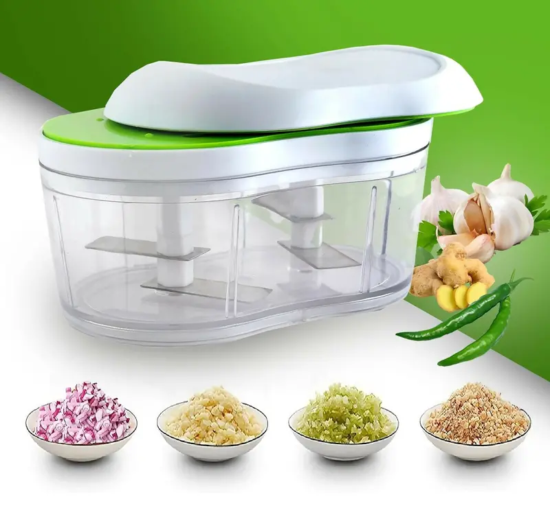 Heavy-Duty Dual-Blade Manual Vegetable Chopper – Efficient & Easy-Clean 1