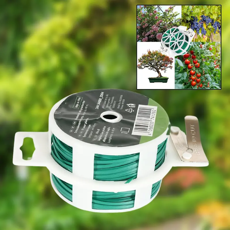 Heavy-Duty Garden Wire With Built-In Cutter – 50-Meter Plant Support Ties 1