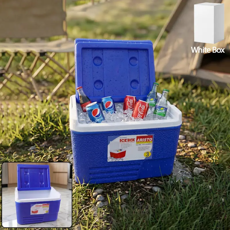 Heavy-Duty Insulated Ice Box – 3-Liter Blue Cooler – 1 Piece 1