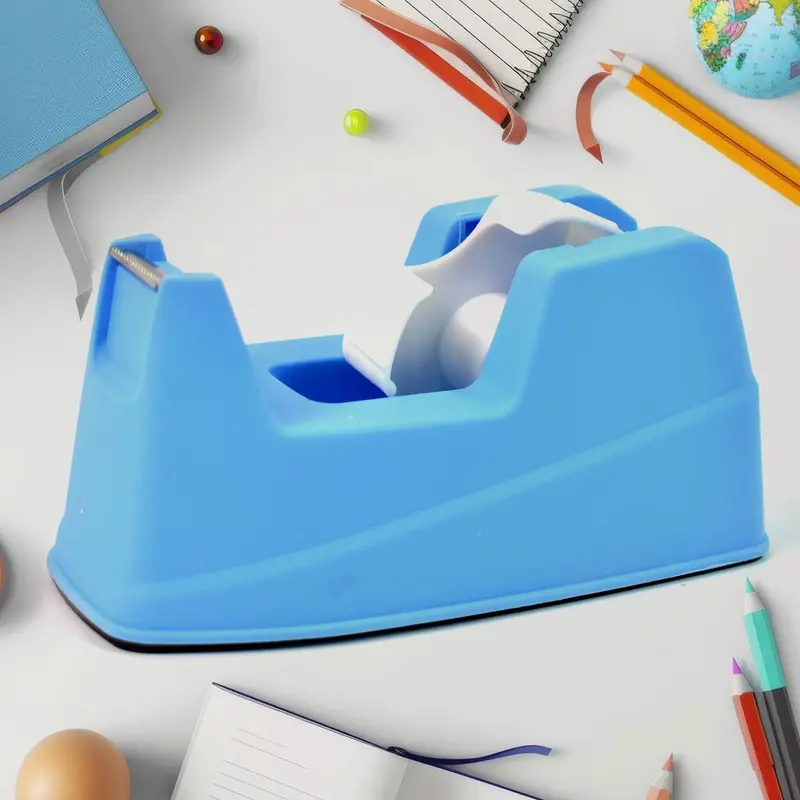 Heavy-Duty Plastic Tape Dispenser – Large Desktop Cutter For Home & Office 1