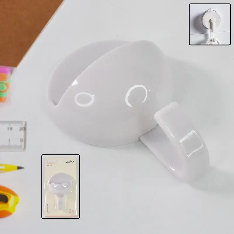 Heavy-Duty Self-Adhesive Wall Hooks With Strong Grip & Integrated Hook Design 1