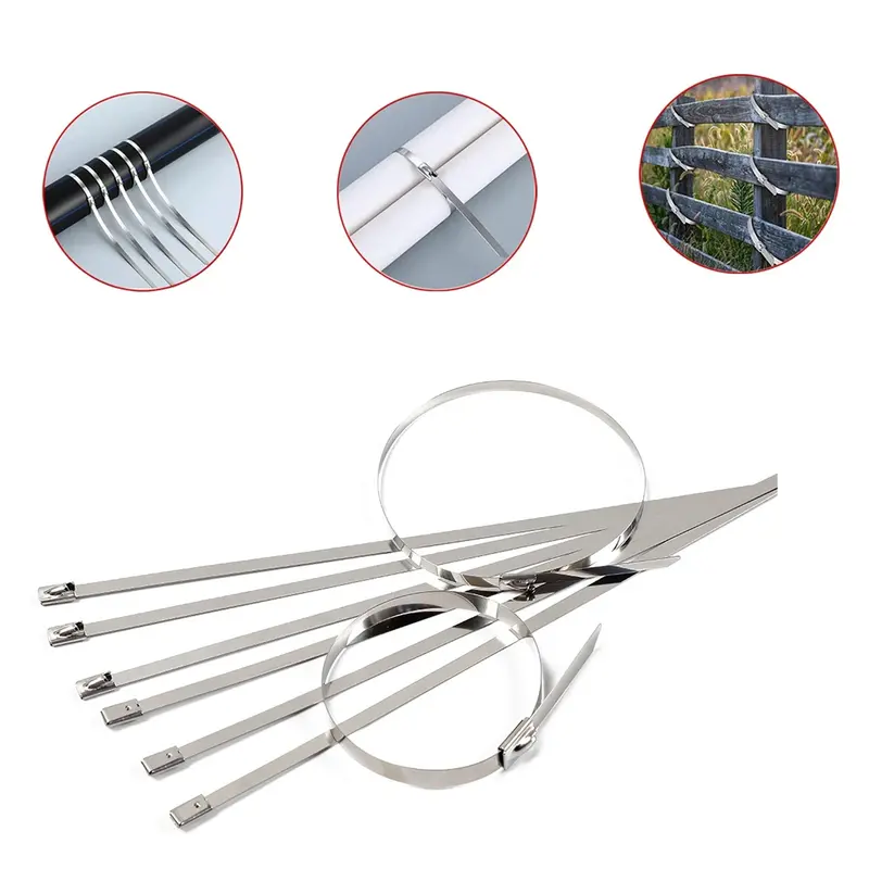 Heavy-Duty Stainless Steel Cable Ties – 100-Pack (4.6 × 200 Mm) For Solar, Industrial & Home Use 1