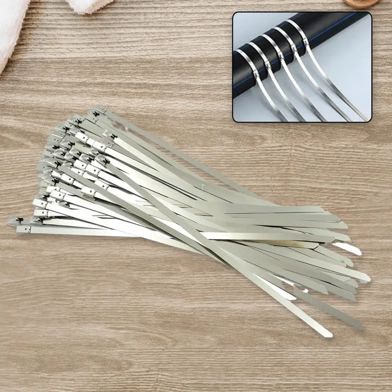 Heavy-Duty Stainless Steel Cable Ties – Solar Panel & General Purpose (100-Pack) 1