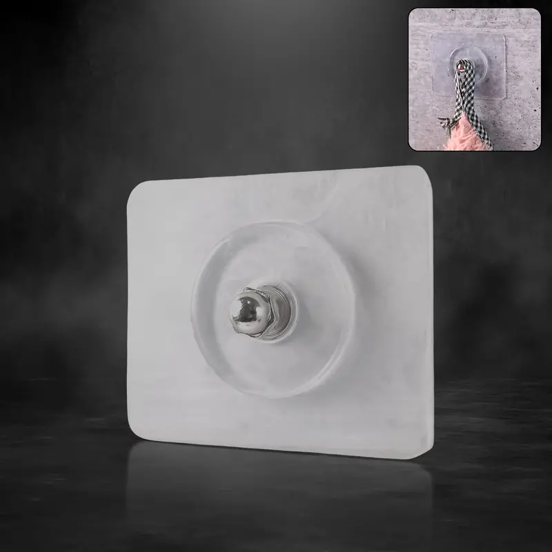 Heavy-Duty Transparent Adhesive Wall Hook With Stainless Steel Screw 1