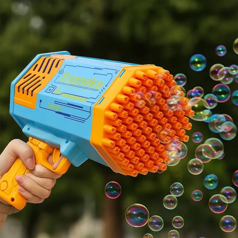 High-Capacity Bubble Gun Machine – 69-Hole Rechargeable Foam Blaster For All Ages 1