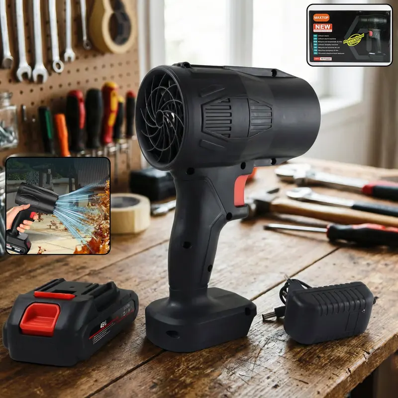 High-Torque Cordless Leaf Blower – Rechargeable Battery-Powered Outdoor Cleaning Tool 1