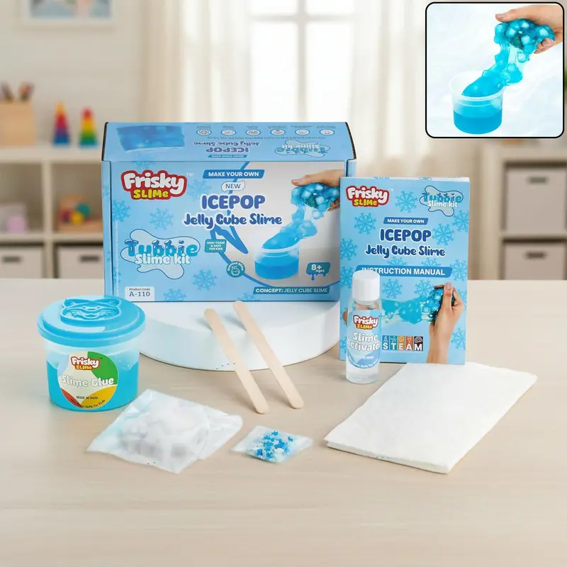 Icepop Jelly Cube Slime Kit For Kids – Diy Tubbie Slime With Activator 1