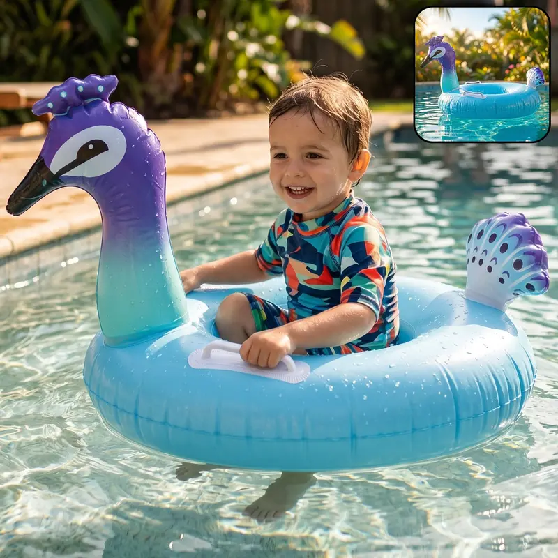 Inflatable Kids Safety Swim Ring – Lightweight Floating Tube For Pools – 1 Piece 1