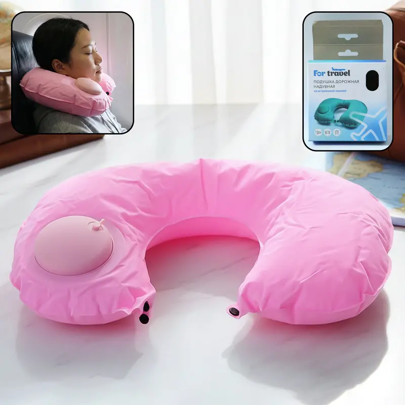Inflatable Travel Neck Pillow – Compact Support For On-The-Go Comfort 1