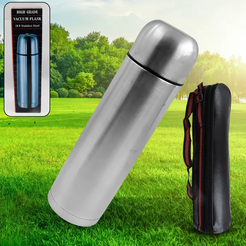Insulated 750 Ml Stainless Steel Thermos With Secure Flip Lid 1