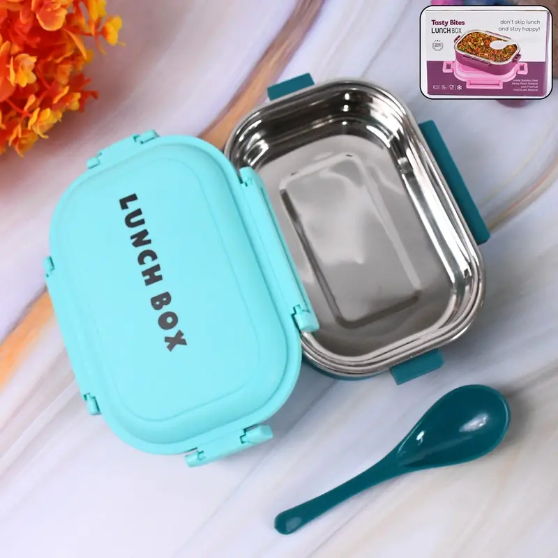 Insulated Stainless Steel Lunch Container With Spoon – Leakproof & Thermal Retention (1-Set) 1