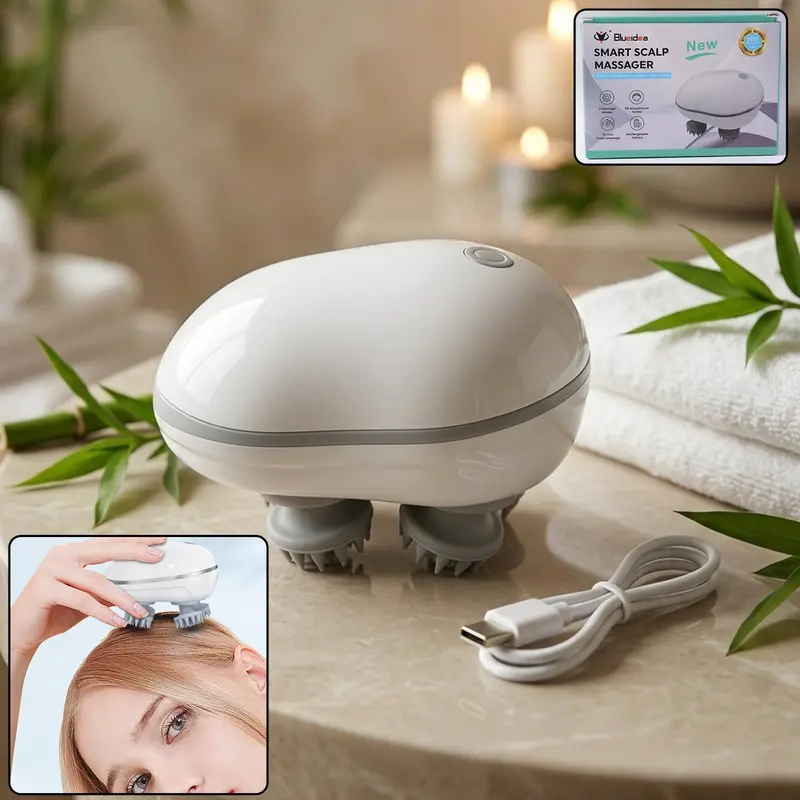 Intelligent Electric Scalp Massager – Hands-Free Hair & Head Relaxation Device (1 Unit) 1