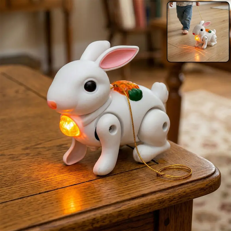 Interactive Crawling Rabbit Toy With Lights, Music & Pull-Along Motion 1