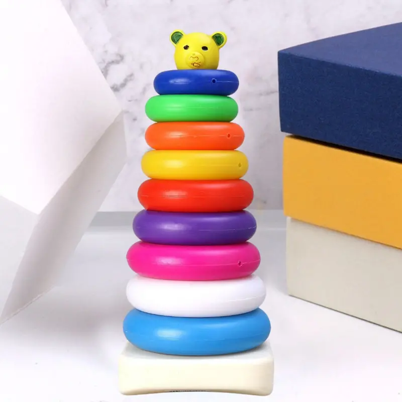 Jumbo Teddy Stacking Rings Set – 9-Piece Educational Toy For Babies & Toddlers 1