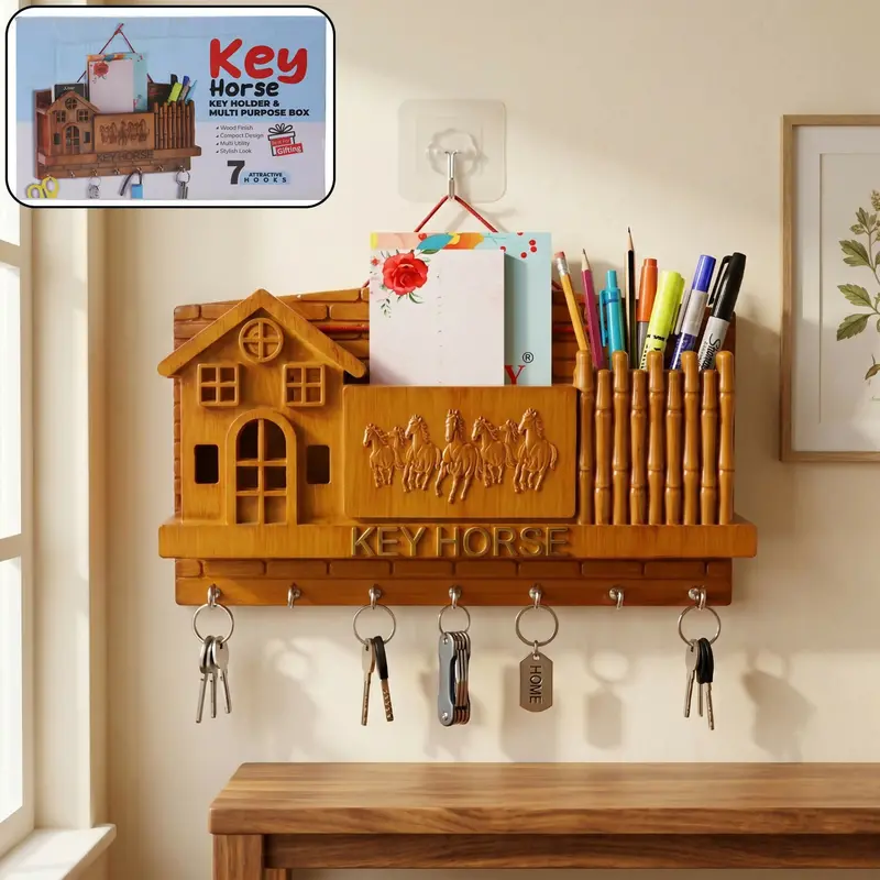 Key Horse Multi-Functional Organizer – Holds Keys, Pens & Cards In One Unit 1